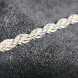 Brand New 4.5mm Silver Rope Chain 22-inch 