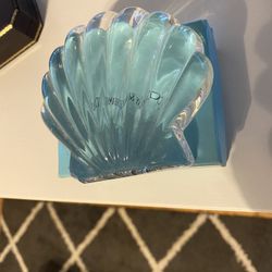 Tiffany And Co Crystal Shell Paper Weight Vintage Item