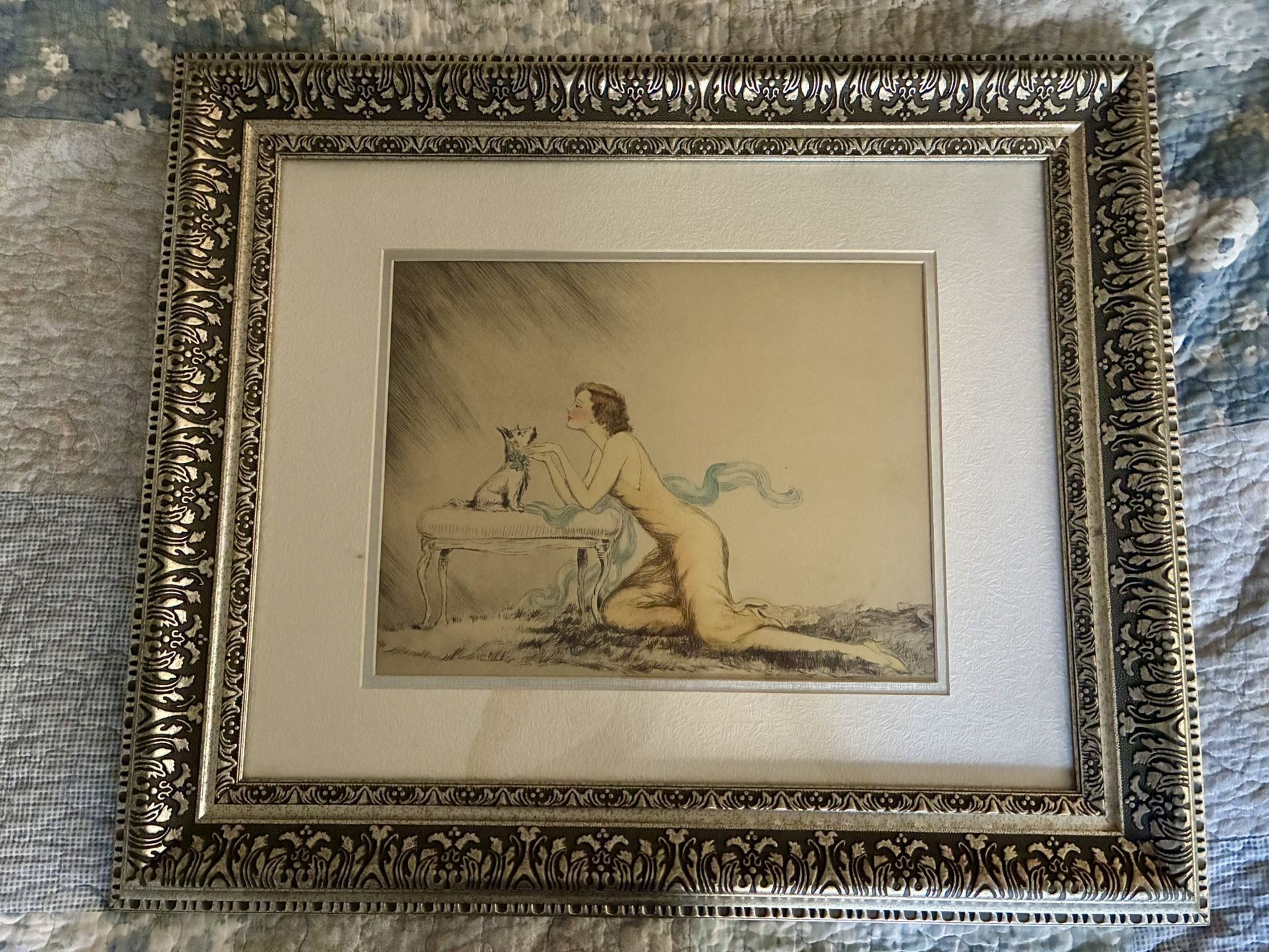 Lovely Vintage Original Drawing With Frame - Wall Art