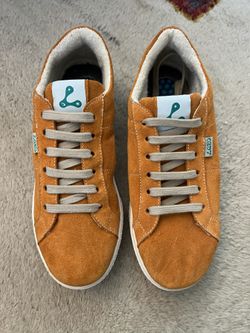Orange Suede Shoes Size 8.5 W