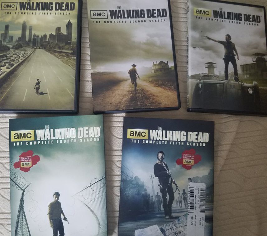 The Walking Dead 1-5 Complete Seasons. DVD $10 For All