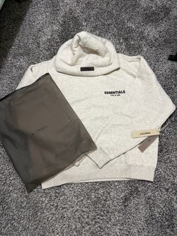 Essentials fear of god hoodie light oatmeal