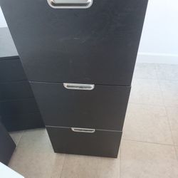 3 Drawers Wood Outside Locking File Cabinet 