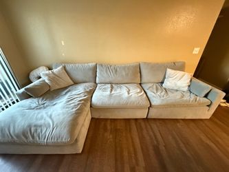 Ashley 3-Piece Gray Sectional with Chaise - Excellent Condition