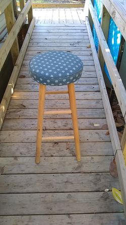 Wood stool.