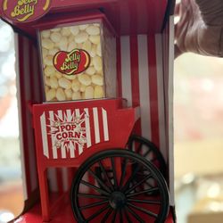Jelly Belly Popcorn Cart Bean Machine & Coin Bank – New in Box – Includes Sample Jelly Beans