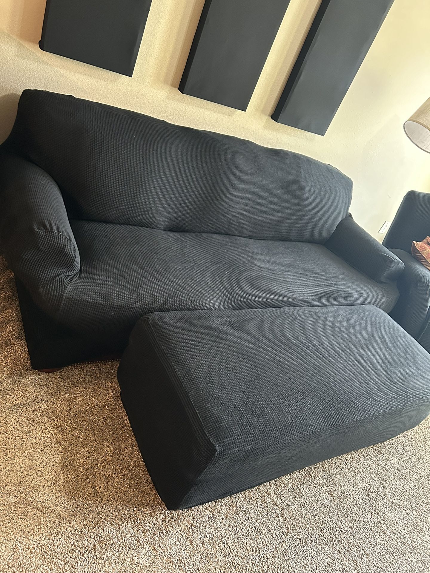 FREE - VERY Comfortable Couch + Pull Out Bed + Ottoman