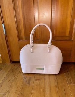 Ann Klein Pink Mauve Pebbled Leather Hand Bag