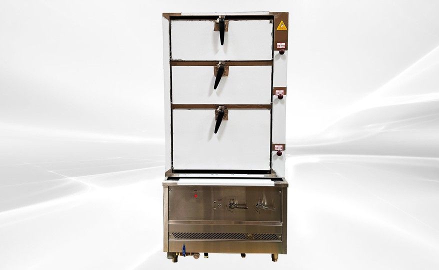 Environmental Gas 3 door Steel Steam Cabinet NWESC-3-S1-3