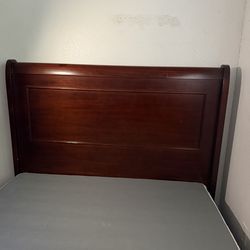 Full size real wood sleigh bed