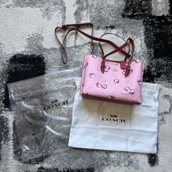 Coach pink cherry purse tote bag