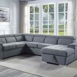 Pull Out Sectional Sleeper w/ Storage 