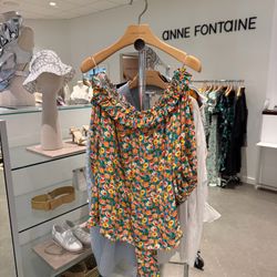 Women’s Anne Fontaine Floral Off Shoulder Top