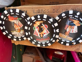 Ask price Casino Pin-Up Decorative Plates Set of 3