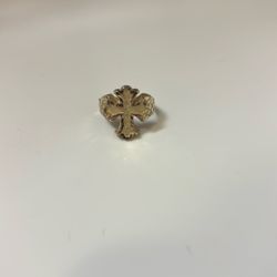 10k Gold Nugget Cross Ring