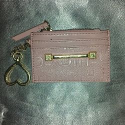 Pink Juicy Couture wallet/coin purse with gold key clip
