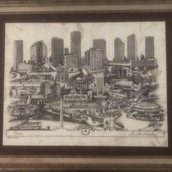 David Frederick Gray Etched Marble Houston Texas