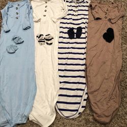 Lou Lou & company knotted gown and mittens bundle