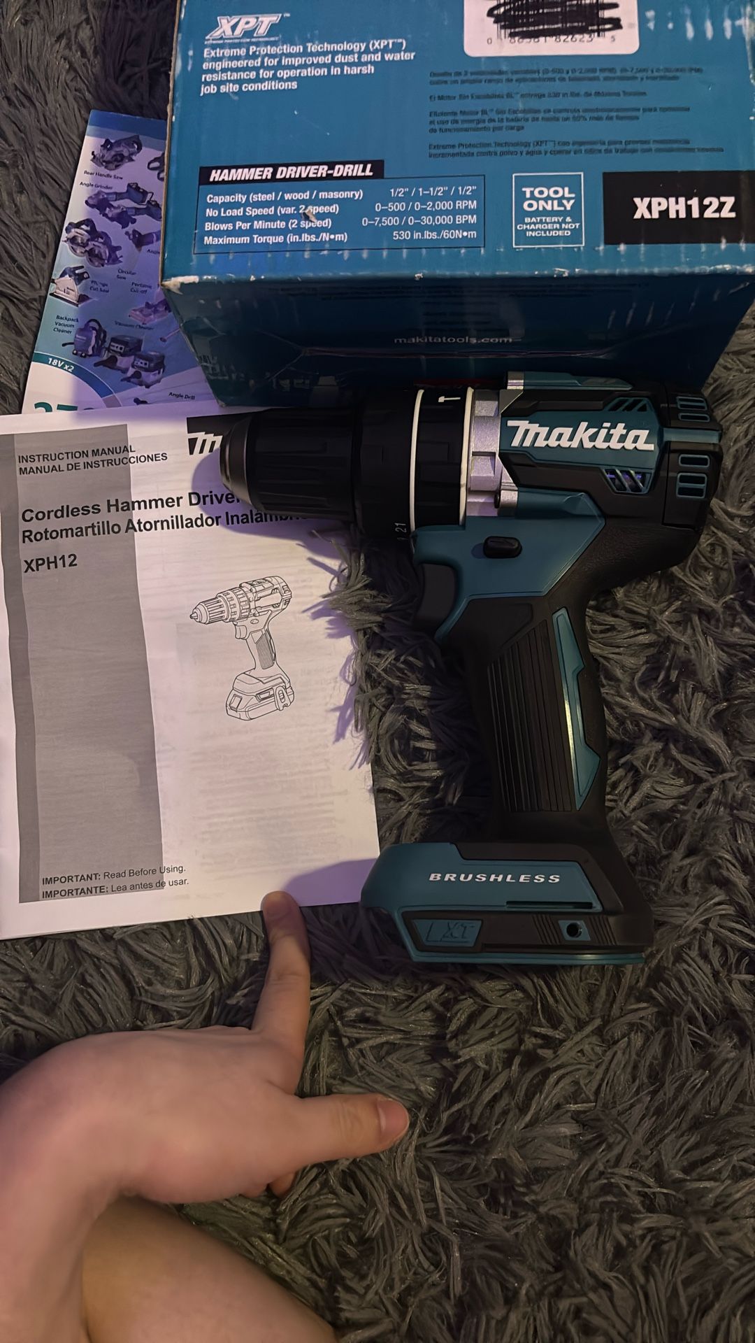 Makita 18v Cordless Hammer Driver Drill