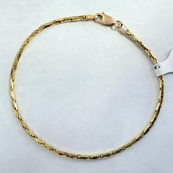 14K Twisted Link Bracelet