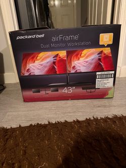 Pack and bell dual monitor workstation double monitor