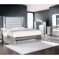 NEW LED INFINITY QUEEN BEDROOM SET ! KING +$200! MINAS HOME FURNITURE !851 Van Houten Ave Clifton NJ 07013 