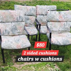 Black Chairs W Cushions READ DESCRIPTION 