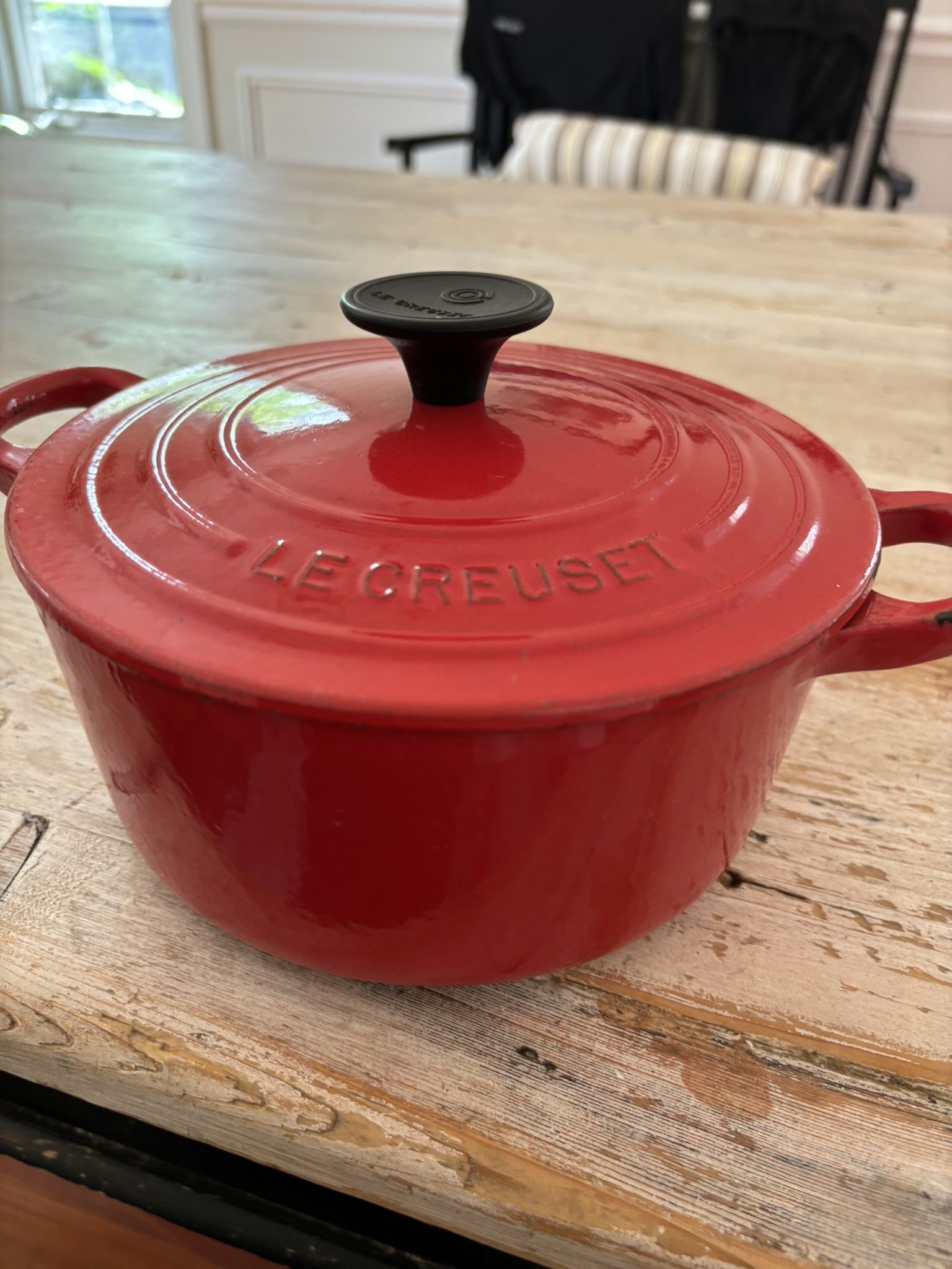 Vintage Le Creuset 18 Red Round 2 Qt France