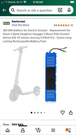 Scooter Battery 36v 8Ah Lithium Ion