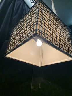 Metal cage/ canvas Chandelier