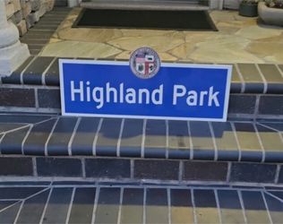 Highland Park Aluminum Reflective Street Sign