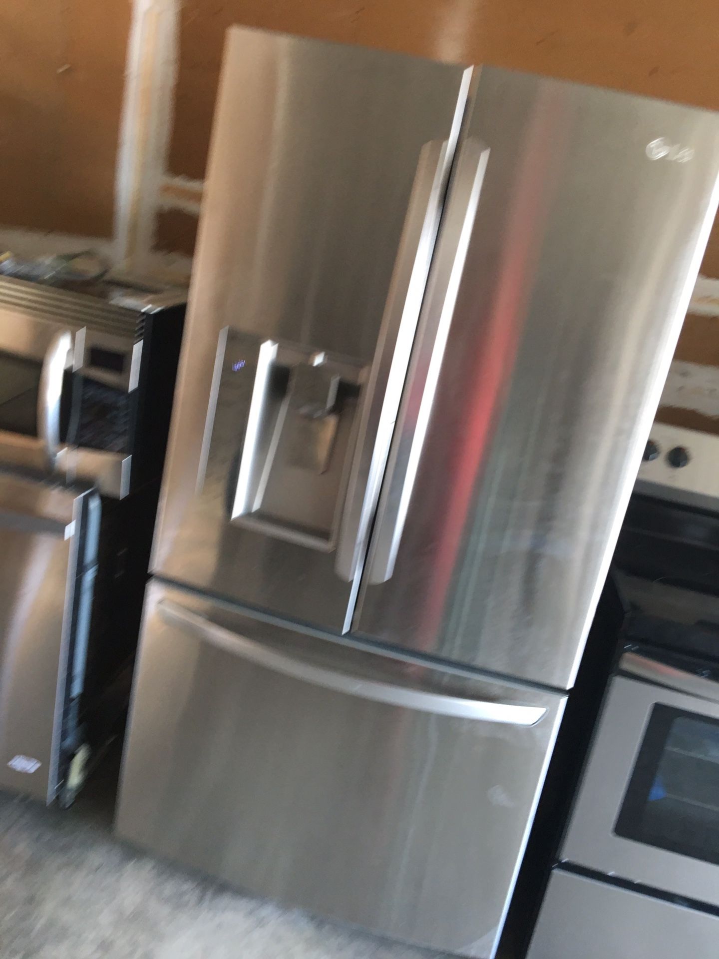 Stainless steel fridge stove dishwasher microwave