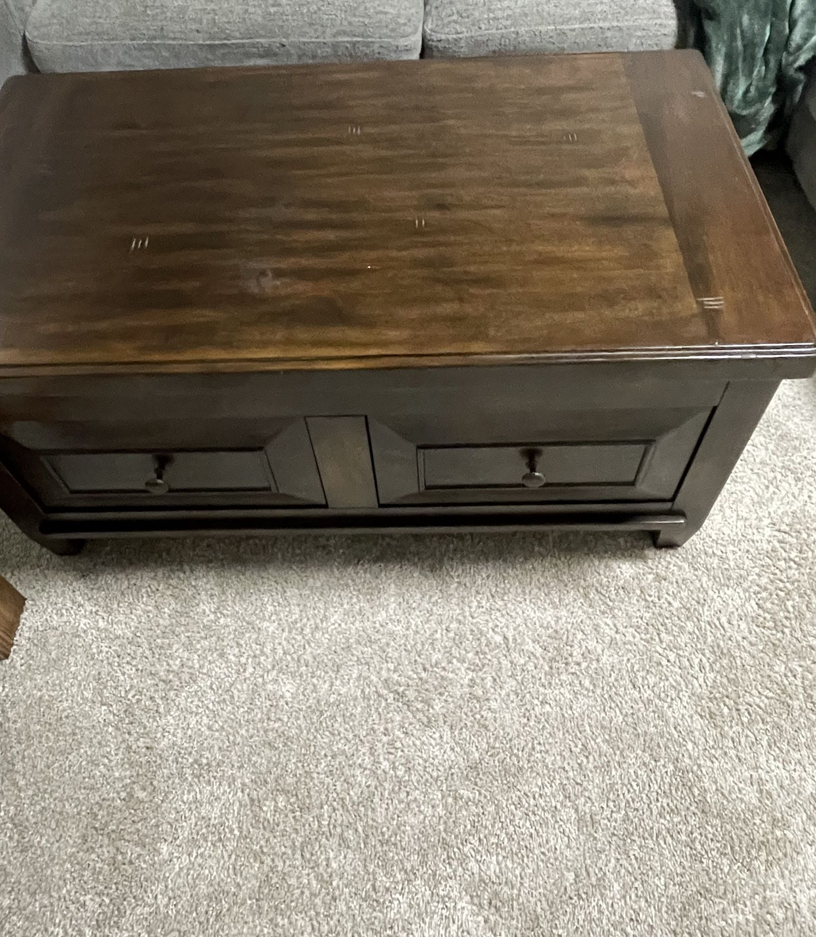 brown coffee table