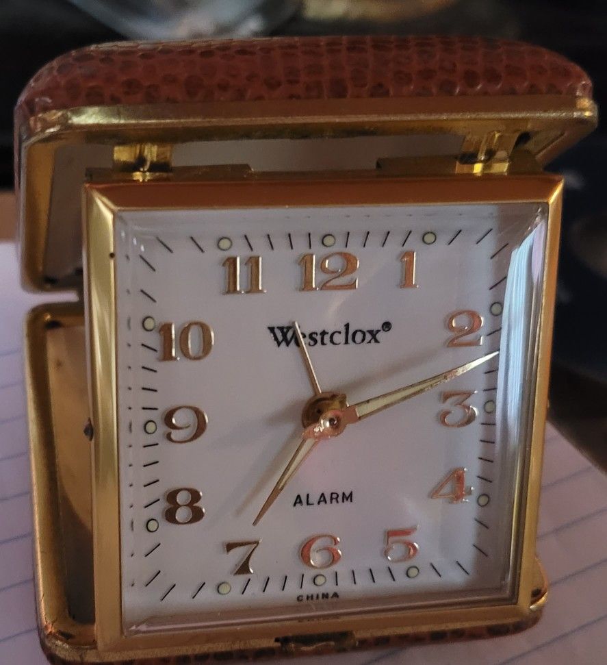 Vintage Westclox Travel Clock