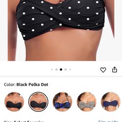 Bikini Top Strapless Tie Back Bathing Suit