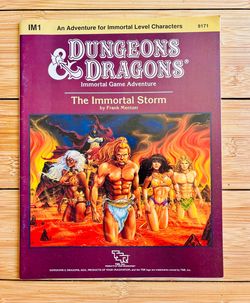 TSR DUNGEONS & DRAGONS — “The Immortal Storm” Game Adventure