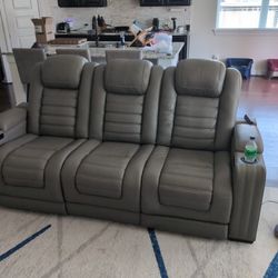 Reclining Leather Couch