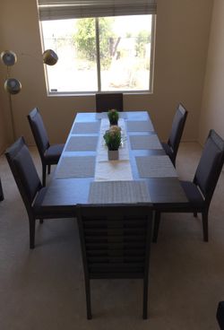 Wood table and chairs set