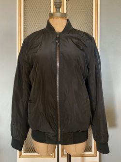 Pre-owned Michael Michael Kors Woman’s Bomber Jacket Wind Breaker Small -Black