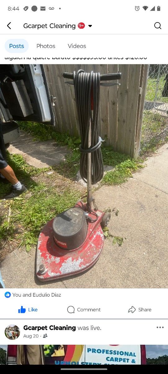 Floor Machine burnishing Floor
