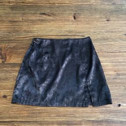Womens Black Satin Skirt, Size S, $5