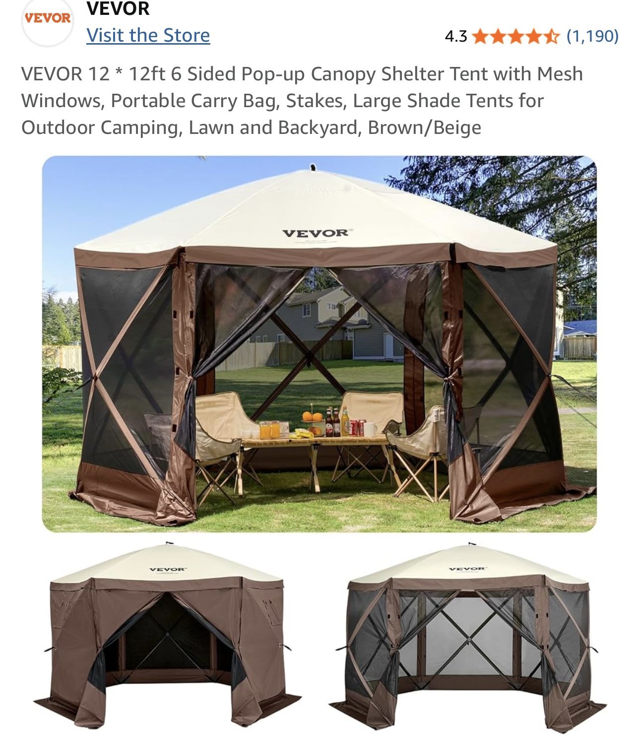 12x12FT Pop-Up Gazebo Tent