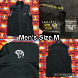Mountain Hardwear Black Fleece Tech Vest Full Zip Up Mens Medium