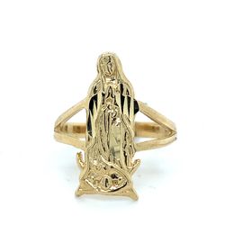 14kt Gold Tall Virgin Mary Ring 4.30grams Size 8 1/2 157376 2