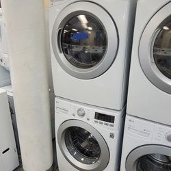 LG Front Load Washer and Stackable Gas Dryer Set