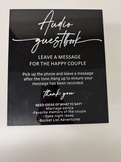 Audio Guestbook Wedding Sign