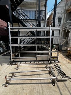 Exterior Glass Rack for 2006 Chevy City Express – Complete Aluminum Ladder Rack