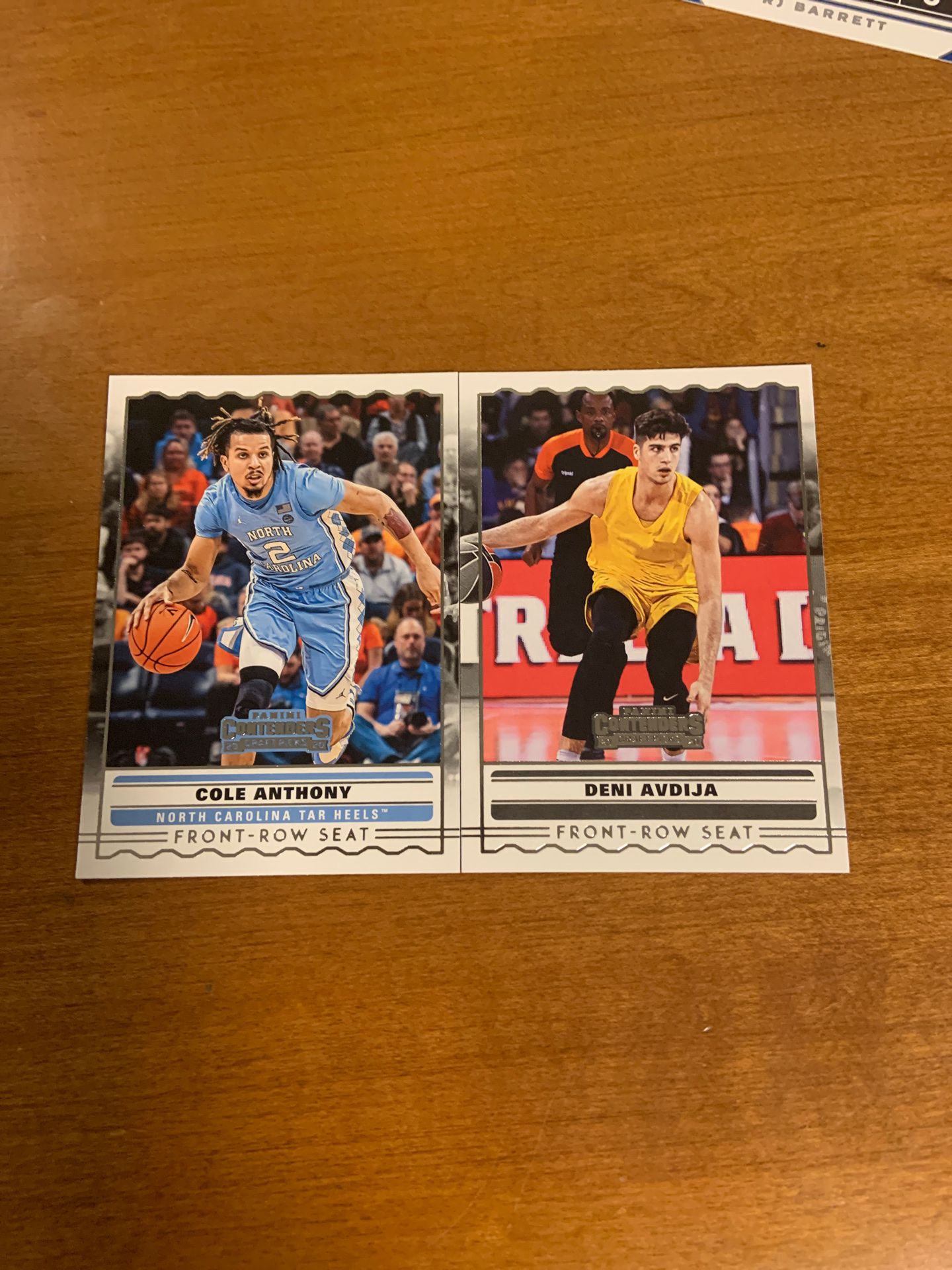 Cole Anthony and Deni Avdija rookie NBA cards