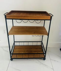 Wood Bar Like New From Homegoods 