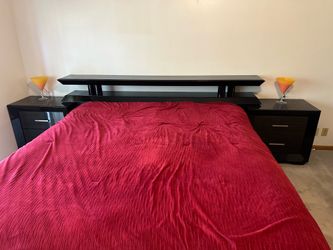 Adjustable Queen / King Headboard with 2 Nightstands
